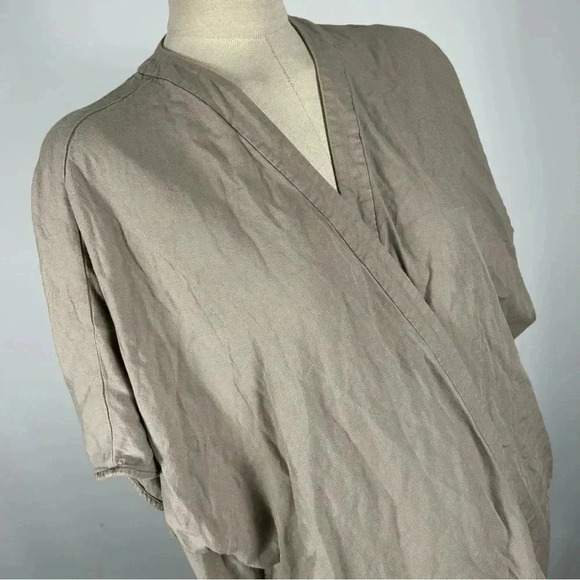 Sunday Best Aritzia taupe tan Aitken short sleeve blouse cardigan XXS-XS - Picture 5 of 8